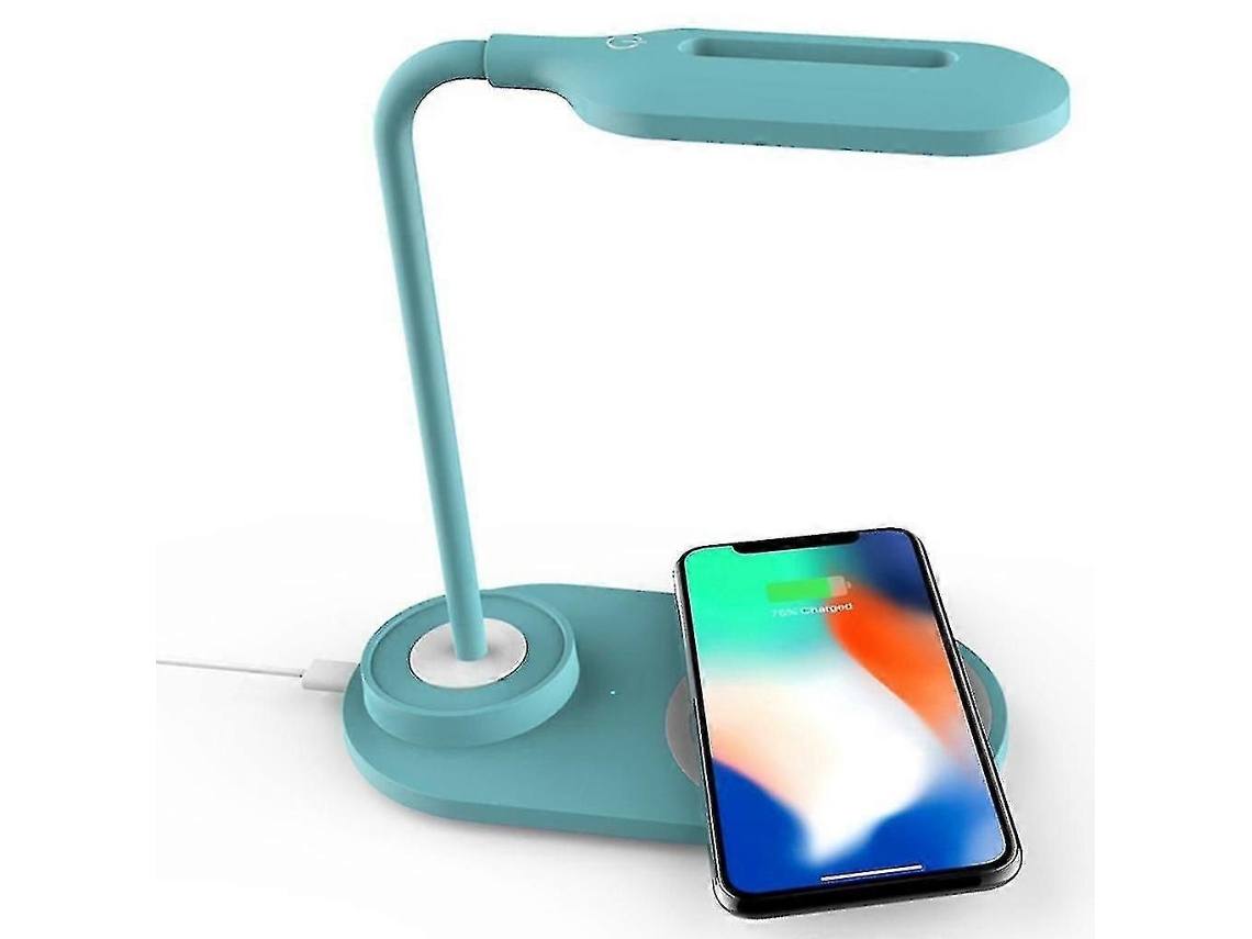 Luminária de Mesa Led para Leitura com Carregador Sem Fio e Porta Carregamento Usb. GOKOCO