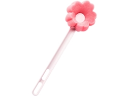 Escova De Esponja Em Formato Flor Rosa Para Garrafas, Absorvente E Respirável, Ideal Para Limpeza Em Restaurantes E
