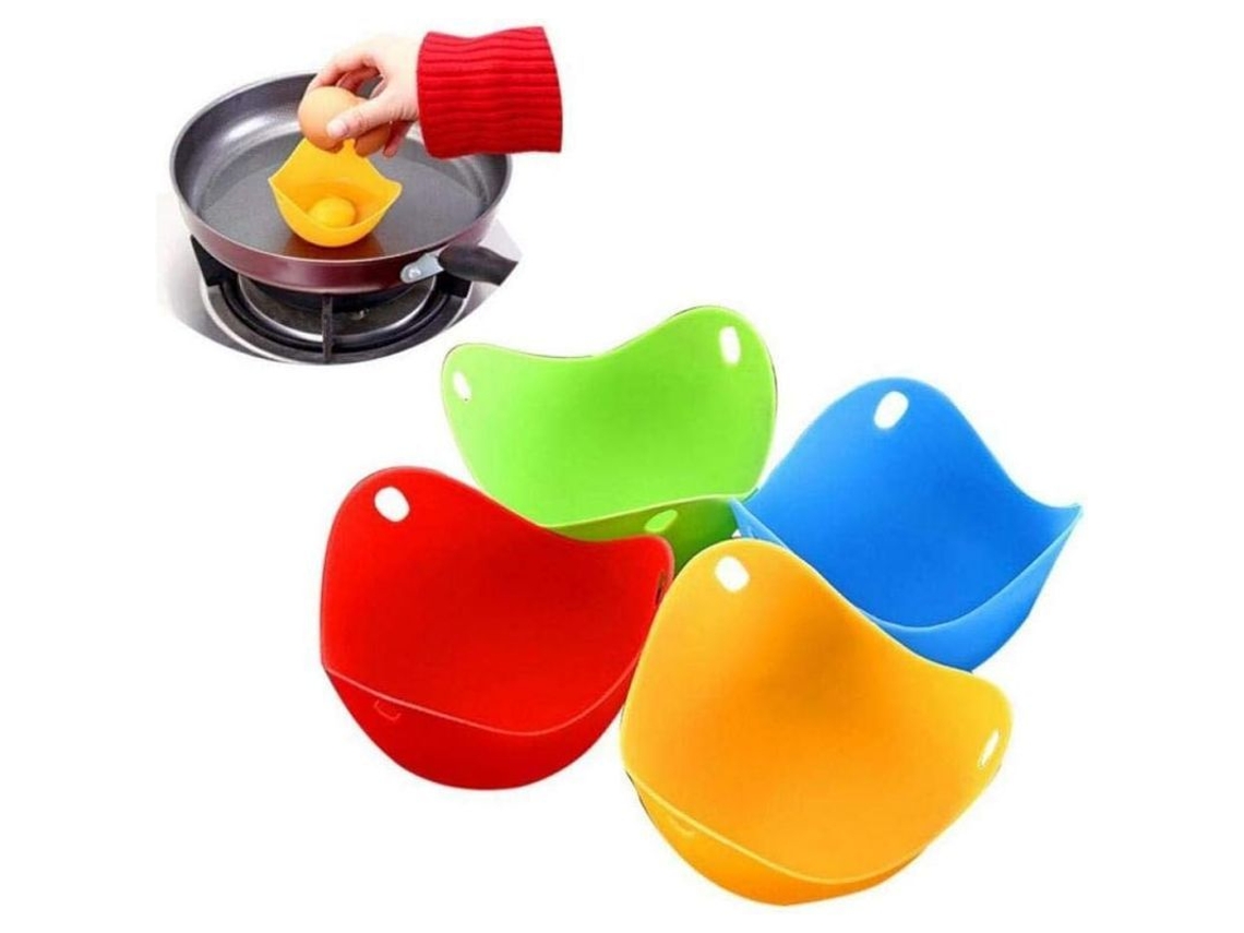 4 Moldes de silicone para ovos cozidos, cápsulas, panquecas e acessórios Marca