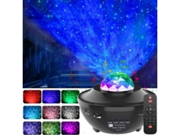 Projetor de Estrelas Galaxy com Alto, Falante Bluetooth e Luz Que Muda de Cor BRILVIBERA (preto)