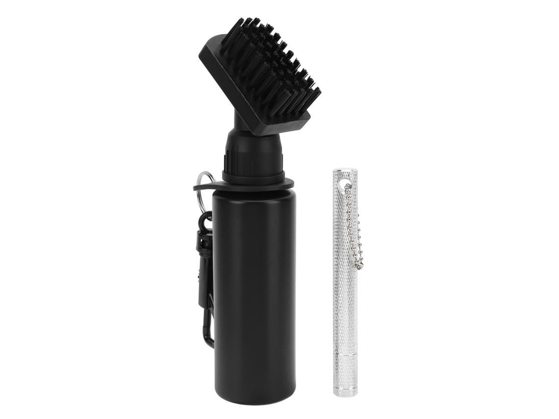 Club Cleaner Brush 150ml Leakage Proof Squeeze Bottle Club Cleaner Water Brush With Retainer Clip Groove Sharpener Tool Silver LAXISCREED