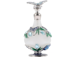 Frasco de perfume vintage recarregável e resistente a choques, em liga de vidro e metal.