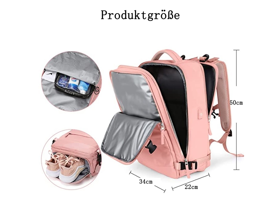 Mochila de Viagem Rosa Grande, Ideal para Crianças, Educativo, Durável STELASPLEN
