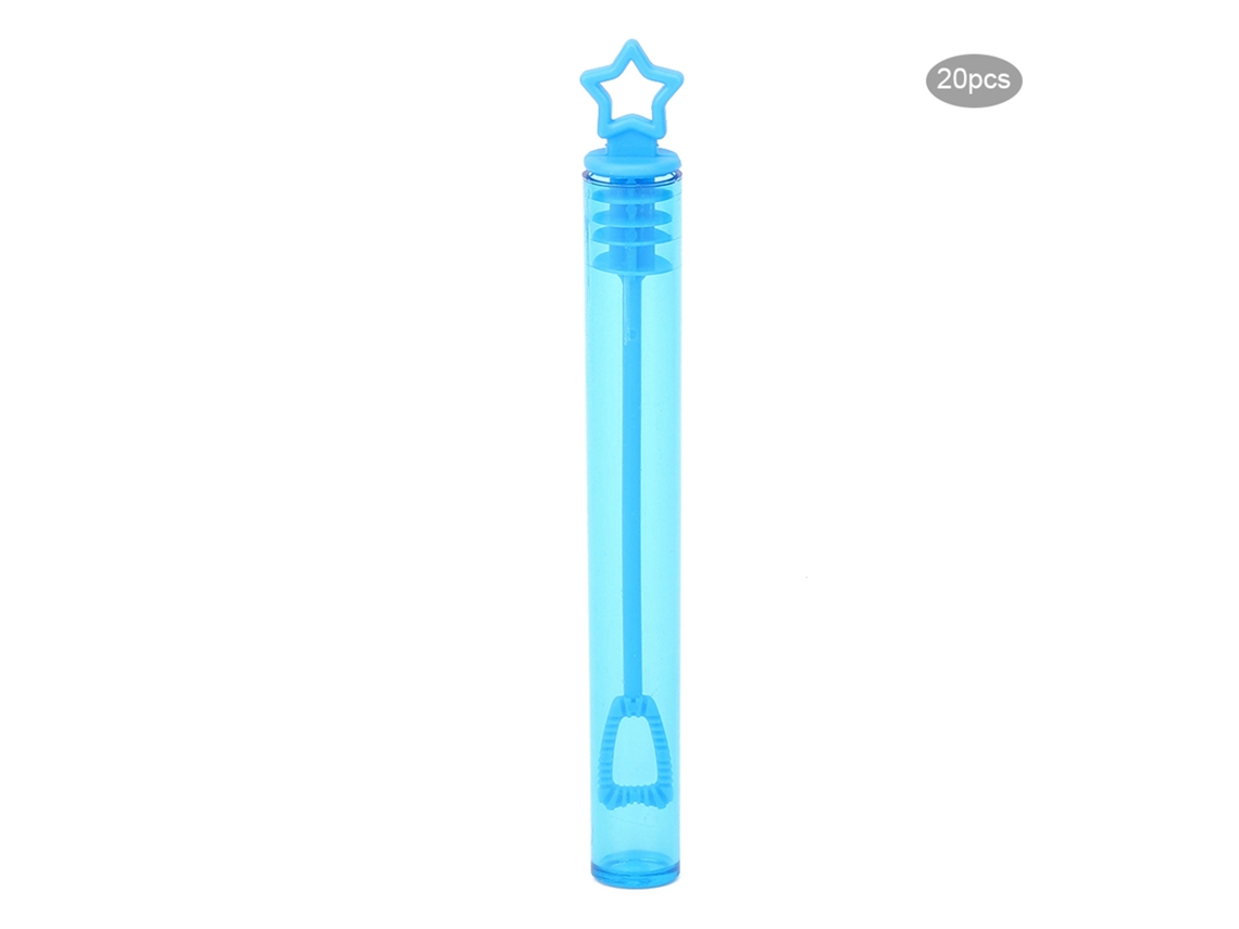 Primerox 20pcs Garrafa de Sabão de Bolhas Vazia Estrela Azul Brinquedo Decoração Festa Infantil Casamento