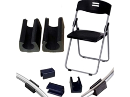 Protetores Para Pés De Cadeira E Móveis, 32 Peças, Em Plástico, 10 Mm, Cor Preto, Formato U, Para Cadeiras, Móveis