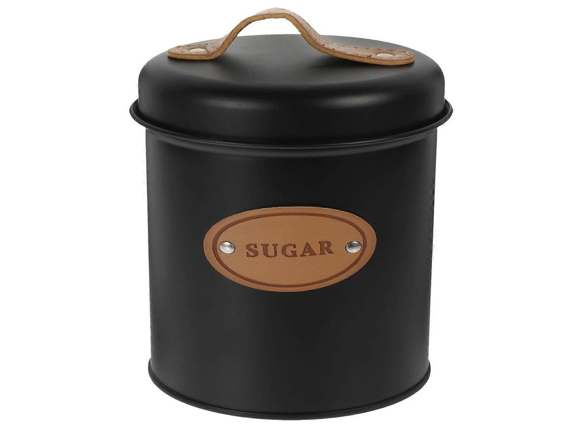 Lurelia Lata De Chá 1 Açucareiro Em Ferro Preto, Com Tampa, Reutilizável, Portátil, Para Food, Café, Grãos