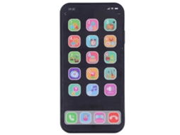 Telefone de brinquedo educativo multifuncional WalshLXq com música e luzes, ideal para bebês, crianças pequenas e crianças maiores, preto.