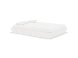Estrutura de Cama 140x190 Cm Madeira Maciça Branco MAISON EXCLUSIVE