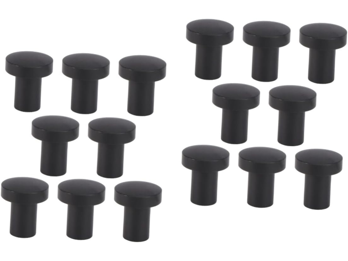 Uonlytech Conjunto De 16-puxadores Resistentes Pretos Para Portas Armários, Móveis De Cozinha E Banheiro