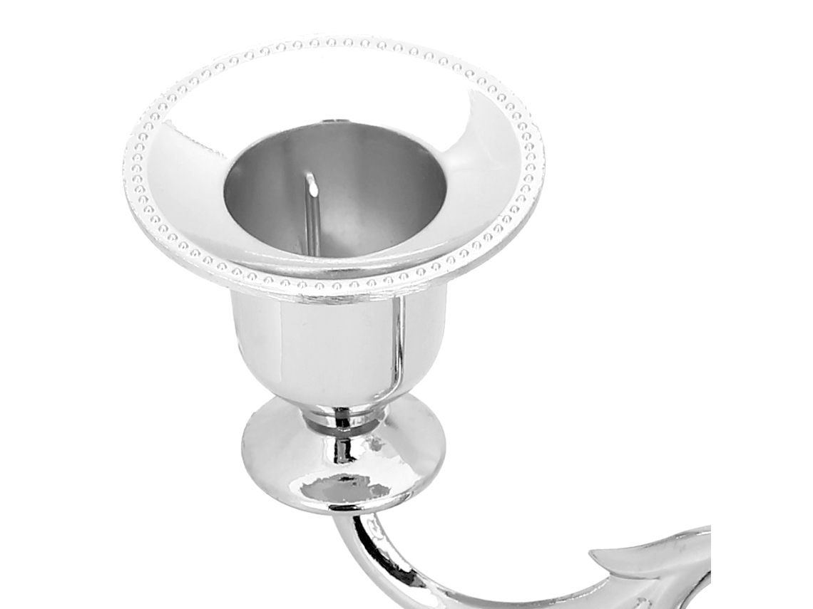 Retro Five-head European-style Candlestick Ornament (silver Version, Vintage Process) Eoocoo
