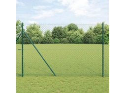 Vidaxl Cerca De Cadeado Com Fixação No Solo 10 X 1,6 M Verde Malha