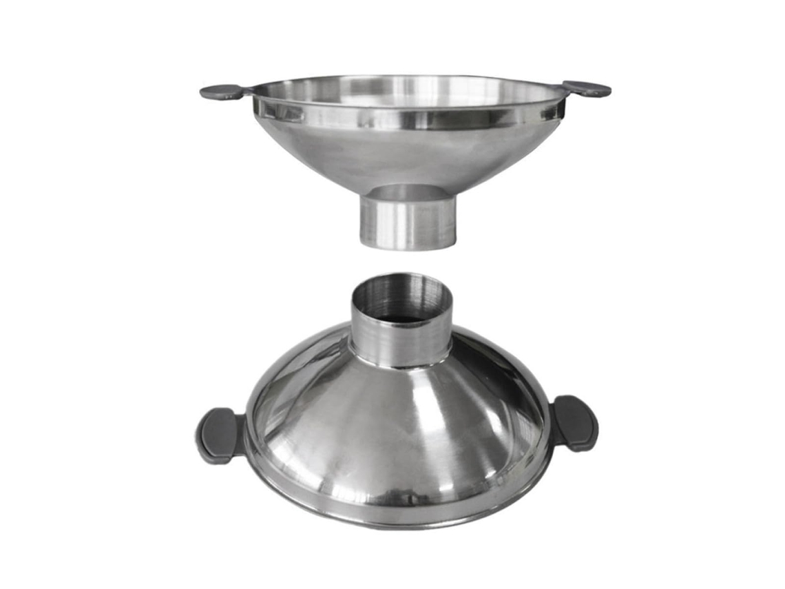 Funil De Aço Inoxidável Grande Diâmetro Com Alça, Evita Derramamentos, Ideal Para Uso Doméstico E Em Hotéis Utensílio De
