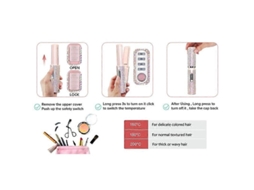 Escova Alisadora de Cabelo Elétrica 2 em 1 com Usb TAISHENGDA