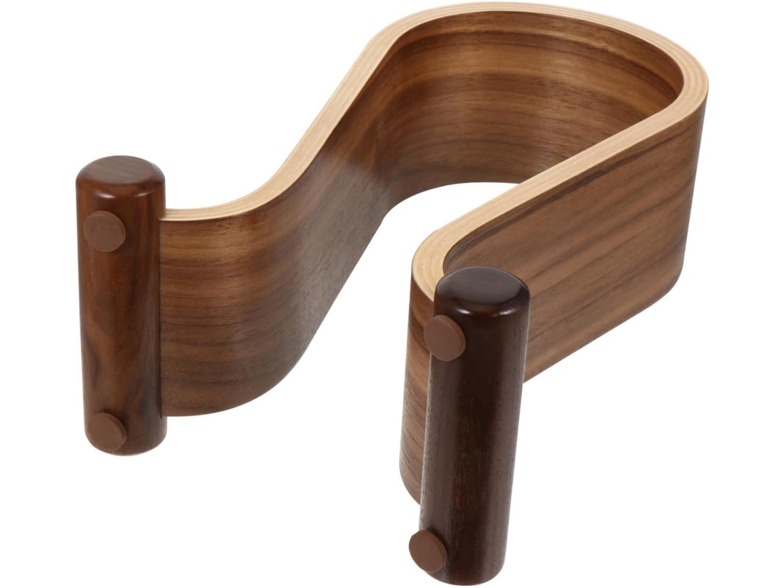 Happyyami Support De Casque Audio En Noyer U Pour Bureau, Modèle Simple