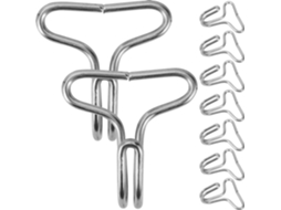 Conjunto de 50 ganchos de ferro fundido tamanho P para capas de assento de carro, fáceis de instalar.