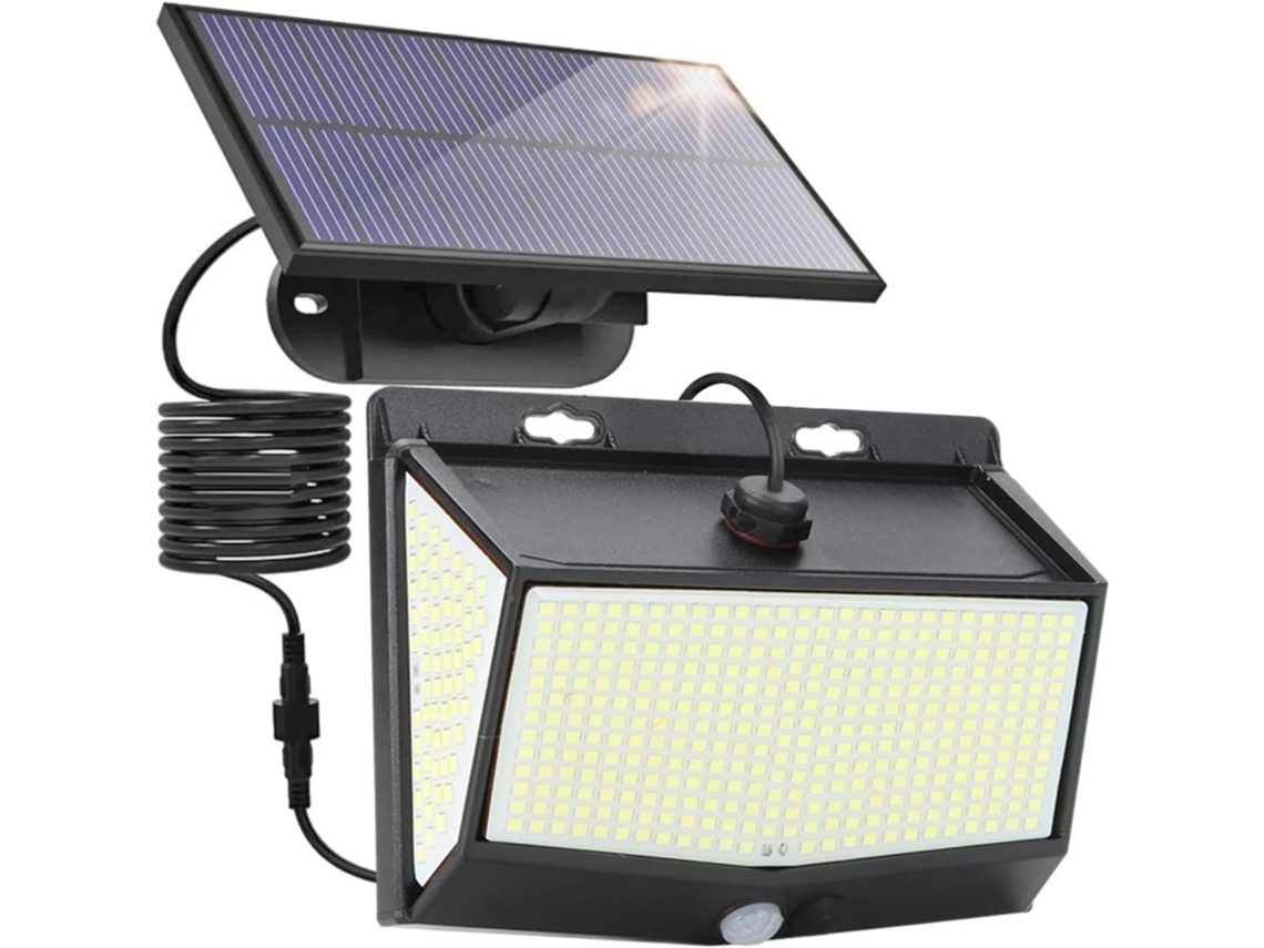 Luminária De Parede Solar, Duas Cabeças, Para Pátio E Jardim