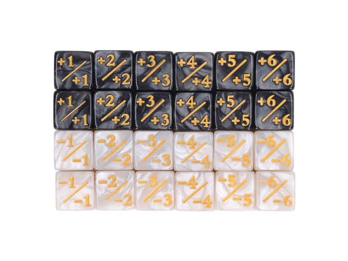 Mali 24 Dados Acrílicos com Números Transparentes para Jogar Cartas - Marcadores para Cartas (D6)