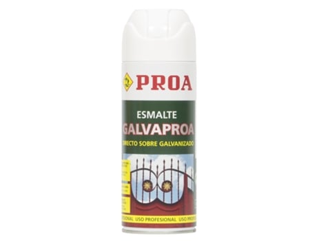 Galvaproa Spray Directo Sobre Galvanizado 400Ml para Pintar Galvanizados Sem Primário Ral 3009
