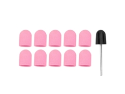 Capinha De Lixa Para Unha Com Cabeça De Polimento E Acessorios De Lixa Para Manicure (rosa)