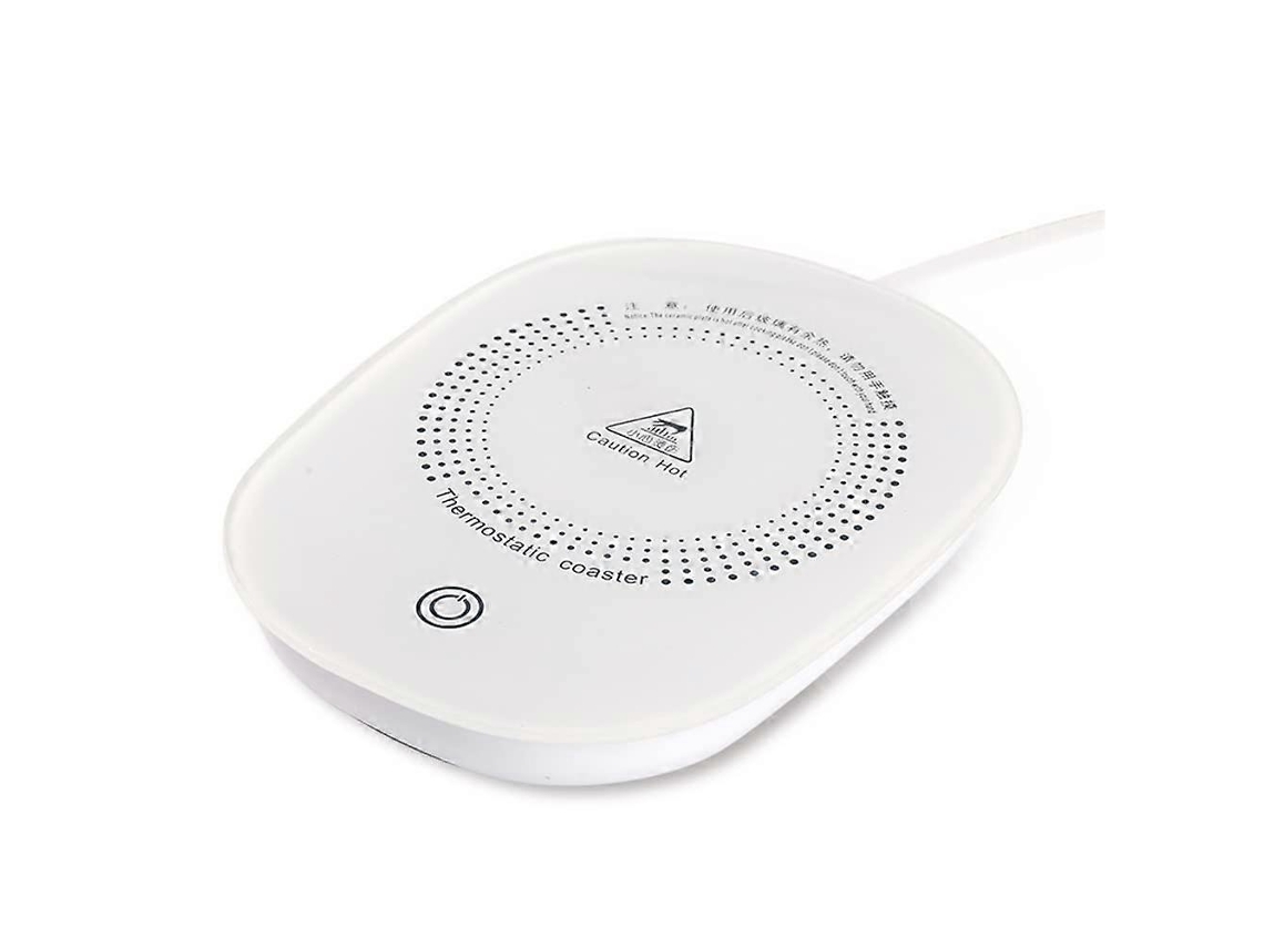 Lurelia Aquecedor De Biberões Usb Portátil 55°c 16w Desligamento Automático Sensor Gravidade Aço Inoxidável Branco Para Café Chá