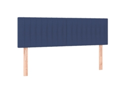 Cabeceira de Cama 2 Pcs Tecido 72x5x78/88 Cm Azul MAISON EXCLUSIVE