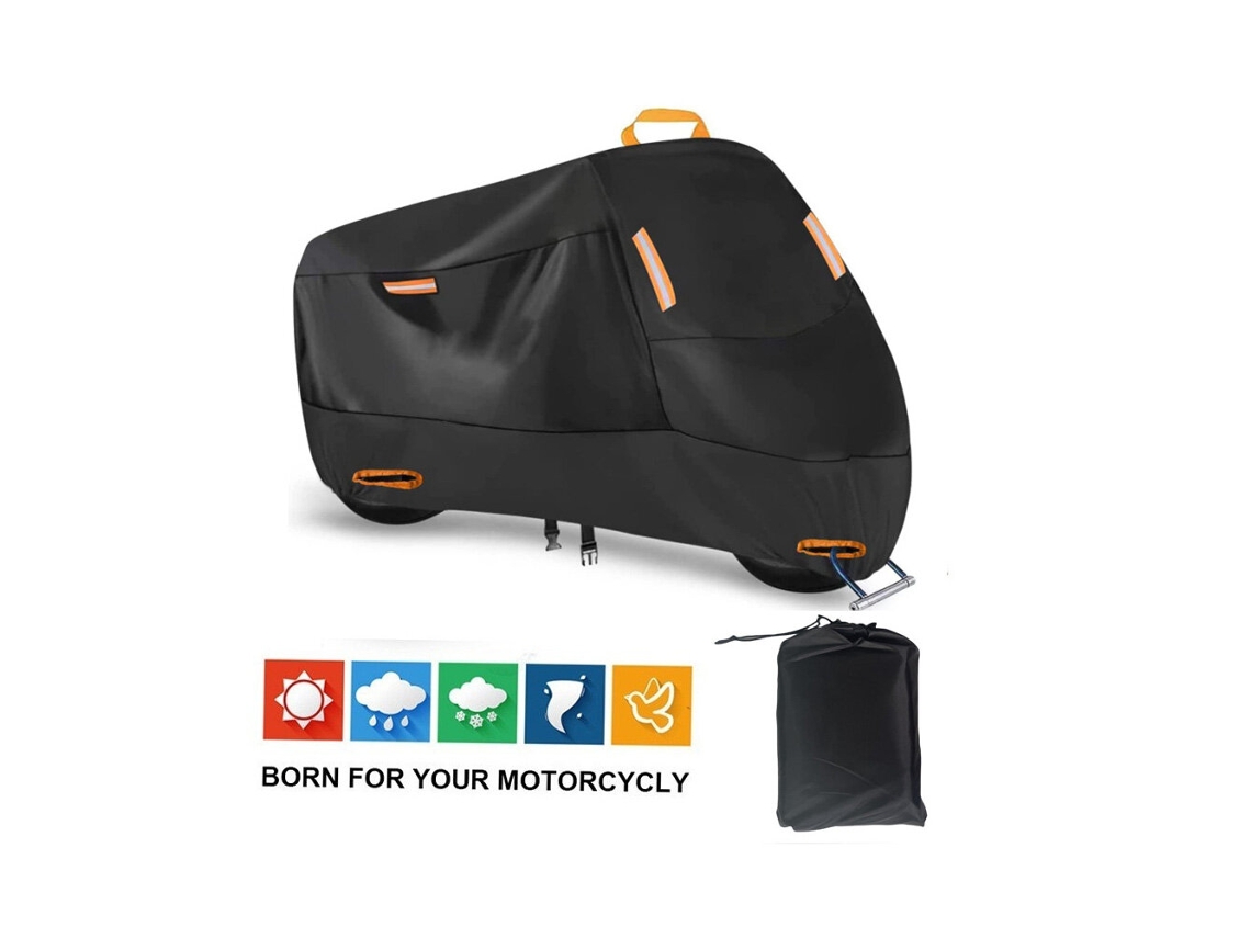 Capa Para Moto 3xl-210d, À Prova De Chuva, Com Proteção Solar E Anti-uv, Capa Para Moto Em Tecido Oxford Espesso, Capa Anti-pó E Fivela Anti-roubo Int