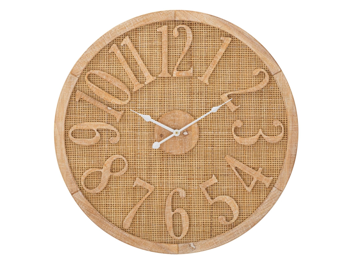 Relógio De Parede Boho Cm Ø 60x4,5 Único / Natural / Branco