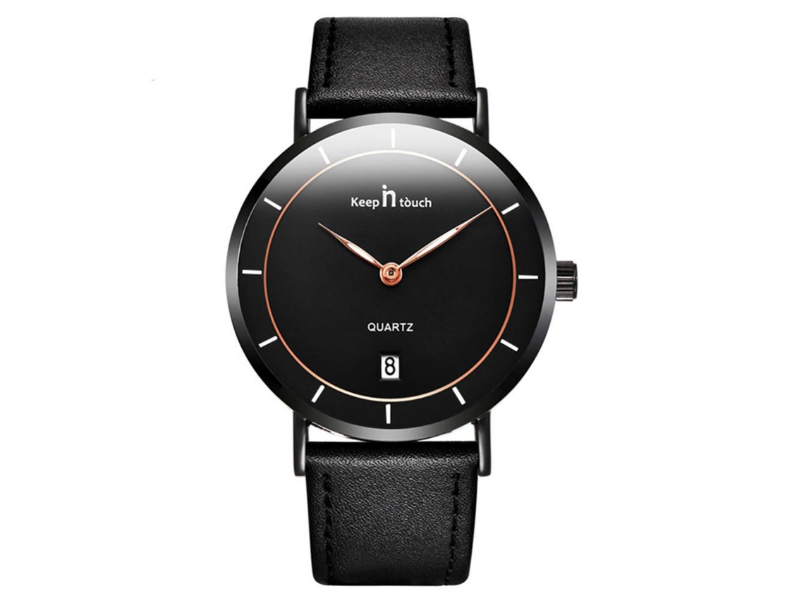 Reloj Hombre De Aleación Impermeable De Moda Dial Redondo Analógico De Cuarzo