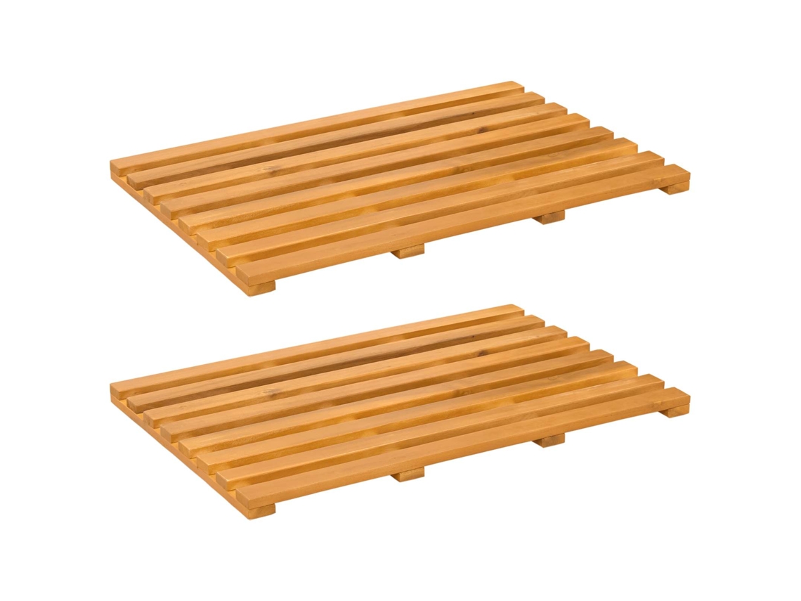 Maison Exclusive - Tapete De Banho 2 Unid. Natural 56 X 37 Cm