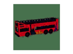 Kit De Construção Metal Earth Modelo Do Ônibus Turístico Big Apple Tour Bus, Feito Com Peças De Metal.
