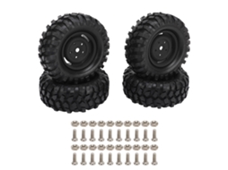 Mali 4 Pneus de Borracha para Carro Rc Off Road Veículo de Escalada Diâmetro 96mm Substituição Preto