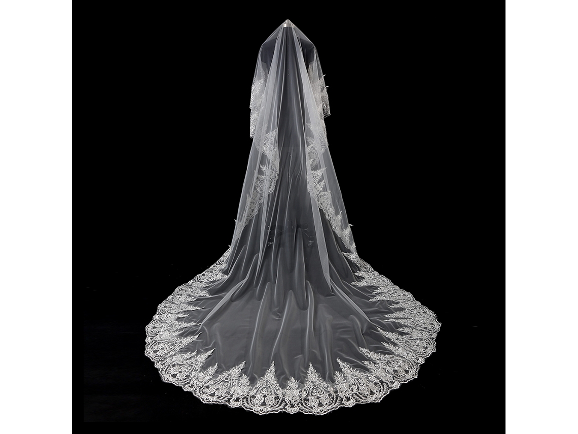 Véu De Noiva Longo Luxuoso Elegante