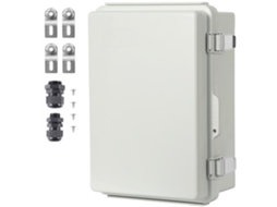 Caixa De Derivação Plástica 300 X 200 X 180 Mm Ip67 Com Tampa Articulada E Fecho Em Aço Inoxidável Sus 304