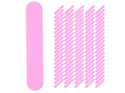 100 Peças De Lixa De Unhas Descartável Duplex Para Polimento E Lixamento Arte De Unhas Manicure Rosa