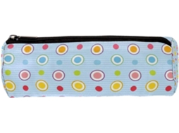 Este conjunto de lápis com estampa geométrica colorida de bolinhas é ideal para material escolar, para usar na mesa e em outros ambientes.