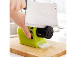 2026-afilador Eléctrico Profesional De Cuchillos Para Cocina Con Hoja De Herramienta Abs Y Piedra De Afilar 14.5*8.6*6cm Verde