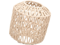 Lustre De Vime E Corda De Papel Com Lâmpadas, Decoração De Mesa E Pendentes No Teto. Estilo Retrô.