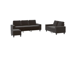 Sofa Set, Sofa Sets Vidaxl Preto Tecido (n/a)