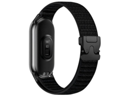 Bracelete para Xiaomi Smart Band 10/9/8 Nylon Estampa de Montanha Fivela de Paraquedas Preta XIAOMOYU