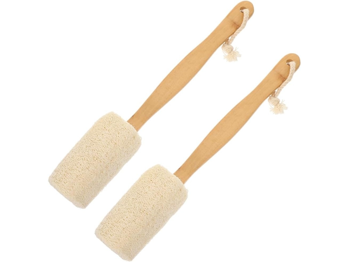 Lurelia Pack De 2 Buchas Vegetais De Banho Para Costas E Corpo, Bucha Natural, Cerdas Macias E Massagem Suave