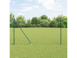 Vidaxl Cerca Europeia Com Pontas 10 X 1,6 M Aço Revestido De Pvc Verde