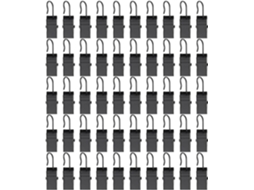 Conjunto De 50 Presilhas De Cortina De Aço Eletroforético Preto De 32 Mm, Grampos Resistentes Para Fixação De Luzes Conjunto De 50 Pres