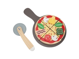 Brinquedo De Pizza De Madeira Educativo Simulação Alta Conjunto Para Crianças