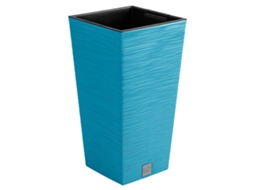 Vaso De Flores Azul Com Reservatório, 34,5 X 34,5 X 66 Cm, Capacidade De 24 L.