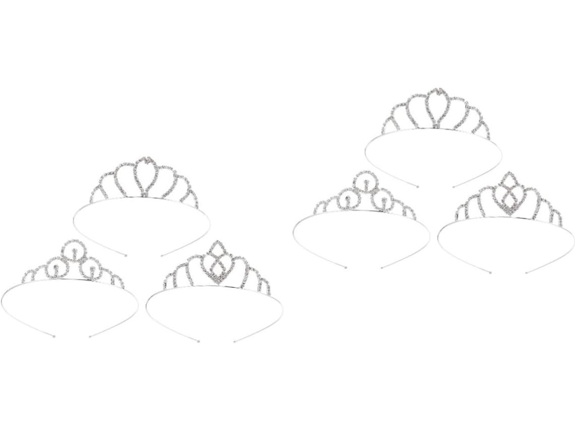 Coroa De 6 Peças Com Strass Para Casamento, Festa, Acessório De Cabelo E
