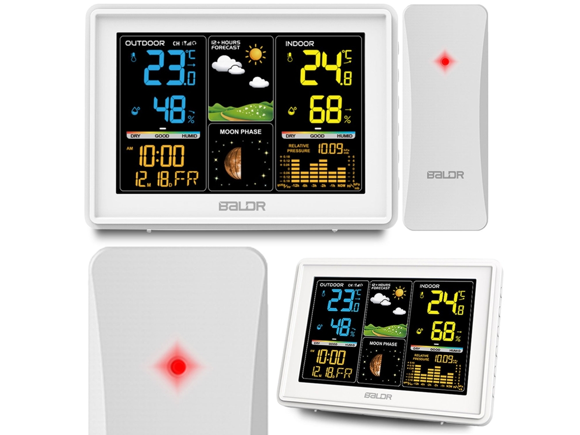 Estação Meteorológica BD-907 Branca Com Display Digital Moderno
