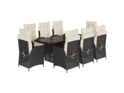 Garden Dining Set, Garden Dining Sets Vidaxl Preto Rattan / Vime (n/a)