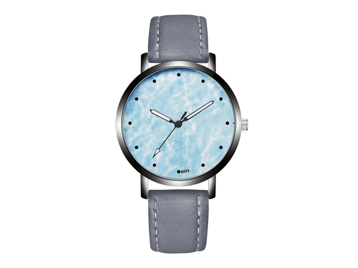 Reloj De Pulsera De Aleación Redondo Analógico De Cuarzo Pareja Gris