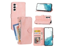 Capa Carteira De Couro Sintético Com Zíper Para Samsung Galaxy A54 5g