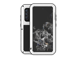 Capa Protetora De Metal À Prova De Choque, À Prova Dágua E Poeira Com Vidro Para Samsung Galaxy S21 Fe Love Mei